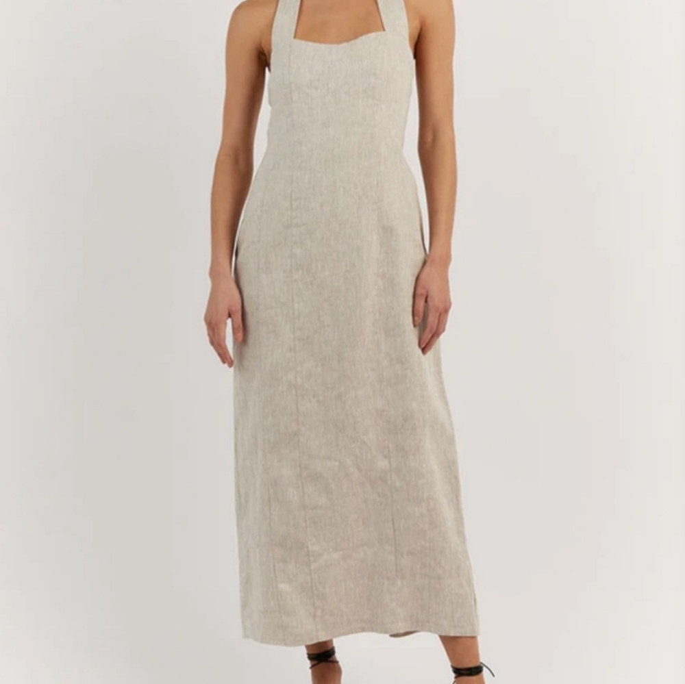 Dissh willow natural halter long dress